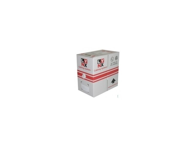 UTP kábel LYNX, Cat5E, licna(lanko), PVC, Dca, sivý, 305m