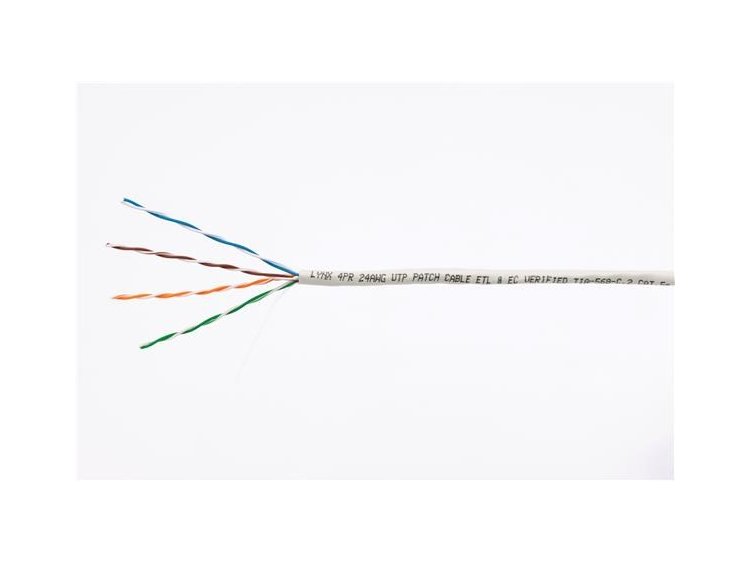 UTP kábel LYNX, Cat5E, licna(lanko), PVC, Dca, sivý, 305m