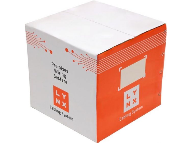 Kábel FTP LYNX Cat5E, drôt, dvojitý vonkajší PE+PVC, čierny, 305 m cievka